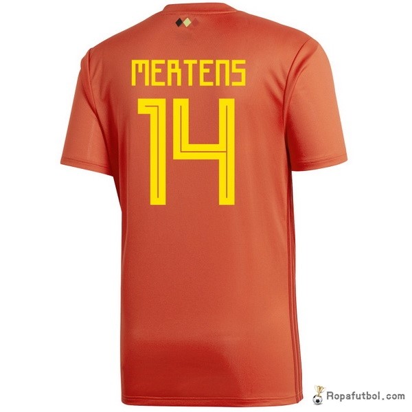 Camiseta Belgica Replica Primera Ropa Mertens 2018 Rojo